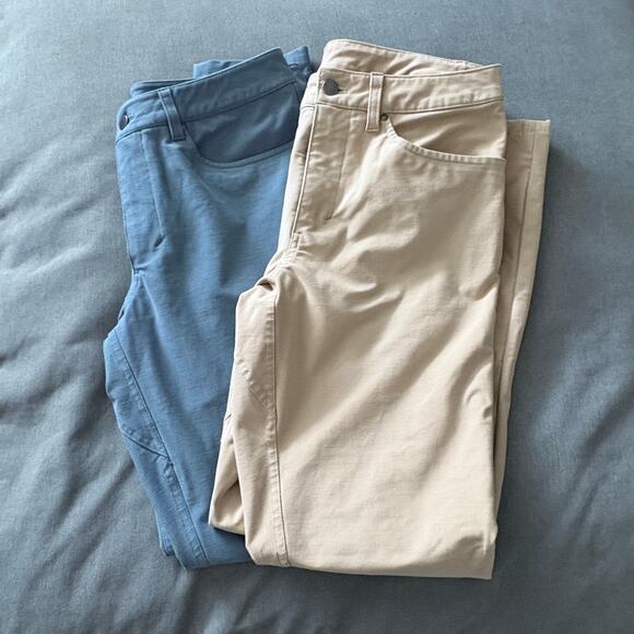 Lululemon ABC Pant Skinny Utilitech M5ACZS Sz 31 Bundle ( sm spot tan pair)
